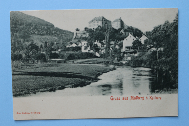 Ansichtskarte AK Gruß aus Malberg 1900 Kyllburg Häuser Gebäude Architektur Ortsansicht Rheinland Pfalz